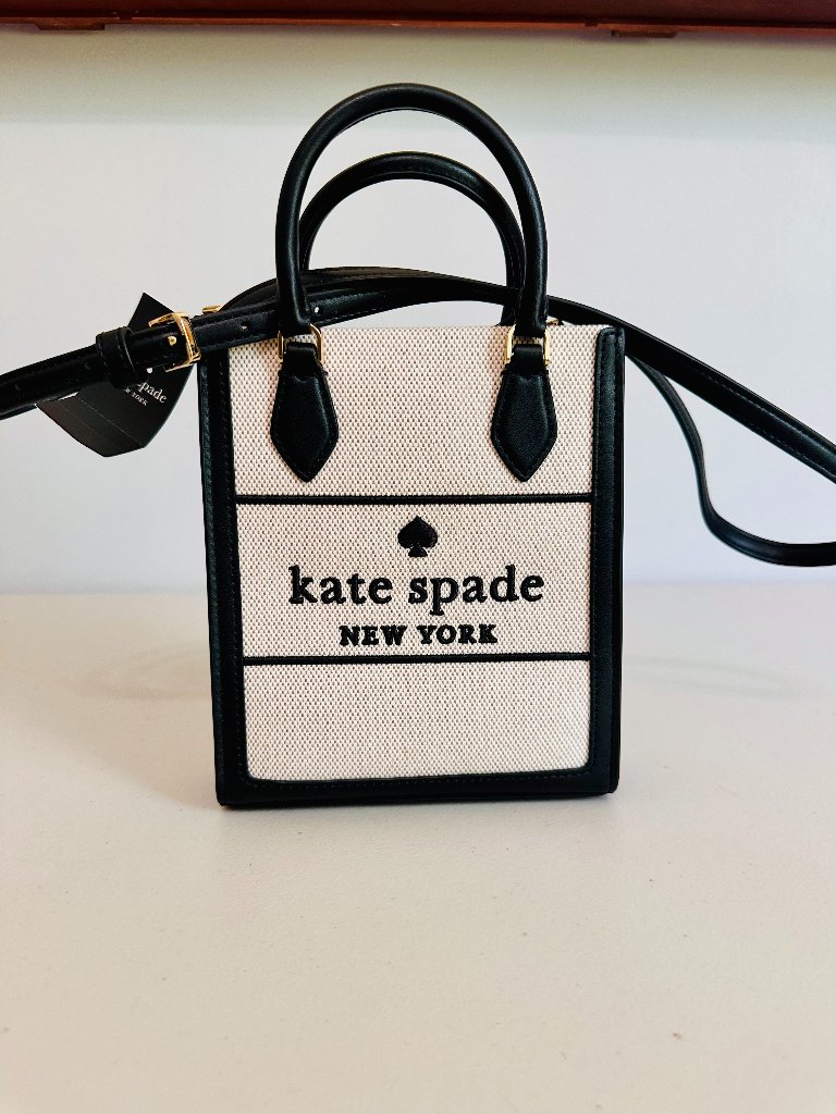 Kate Spade New York Ellie Mini 2-Way Embroidered Logo Canvas Crossbody Bag $329